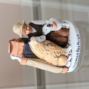 Norman Rockwell. Dogs With a Boy Figurine